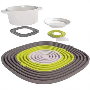 Tapis de séchage de vaisselle rectangulaire en silicone, antidérapant, résistant à la chaleur, réutilisable, séchage rapide, épaisseur 5 mm, moderne, pour comptoir de cuisine - Product Image 3