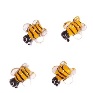 Custom Miniature Small Cute 14K Gold Plated Lampwork Glass <b>Honey</b> Bee Animal Figurine Beads for DIY Jewelry - Product Image 6