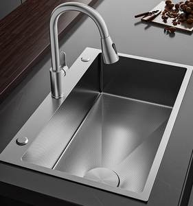 Fregadero de Cocina Largo y Estrecho de Acero Inoxidable, de un Solo Tazón, Montaje Lateral, Moderno, Minimalista, Ahorra Espacio - Product Image 5