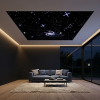 Kit d'éclairage de plafond à fibres optiques LED RGB 5W pour hôtel, avec contrôle par application, effet ciel étoilé