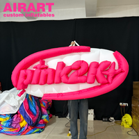 Panneau de lettres gonflable à suspendre, enseigne gonflable personnalisée en forme de logo, panneau gonflable pour fête, club, festival de musique