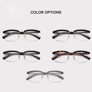 Retro medio borde marcos cuadrados <span class=keywords><strong>de</strong></span> plástico transparente TR90 Filtro <span class=keywords><strong>de</strong></span> bloqueo Anti gafas <span class=keywords><strong>de</strong></span> luz azul para hombres - Product Image 3
