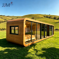 JJM Casa Contenedor Modular Prefabricada de 1-2 Pisos, Diseño Cápsula Espacial Apple Cabin, 20ft 40ft, Hotel, Supermercado, Diseño Moderno de Lujo