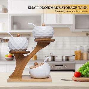 Professional Custom Bamboo 3 Tier <b>Kitchen</b> Spice Rack Organizer and Spice Jars Set - Product Image 6