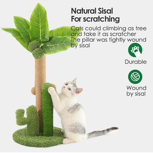 OEM varios rascador de sisal natural con juguete para gatos de bola teaser y Poste rascador para gatos de cactus nido - Product Image 5