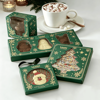 Caja de Regalo Navideña Portátil, Creativa, Reutilizable y Autoensamblable para Niños, Cajas de Papel Ecológicas Plegables para Dulces