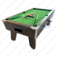 Table de Billard Professionnelle d'Intérieur de Haute Qualité à Monnayeur, Meuble et Cadre en MDF, Conçue pour le Snooker et le Billard