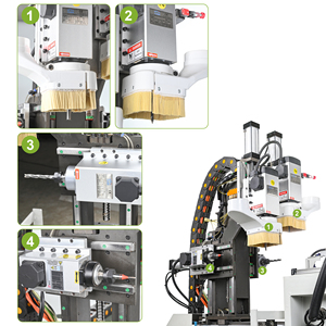 Máquina CNC para trabajar la madera, taladradora y fresadora MX-834, taladro horizontal multiestación con ATC para puertas - Product Image 5