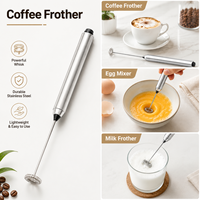 Mixeur à boissons électrique rechargeable par USB, mini mousseur à café portable en acier inoxydable, 16000 tr/min, mousseur à lait électrique portable