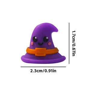 Witch Hat <b>Silicone</b> <b>Beads</b> Pen Decoration Loose Cartoon <b>Silicone</b> Fidget <b>Bead</b> Accessories DIY Lanyard Making Dongguan Model - Product Image 3