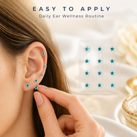 Patchs autocollants en cristal bleu éclatant pour points d'acupuncture auriculaires, autocollants de massage auriculaire auto-adhésifs