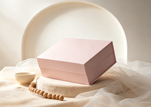 Eco-Friendly Recyclable Rigid Cardboard Two-Piece <b>Gift</b> <b>Box</b> Magnetic Closure Matte <b>Pink</b> Lamination UV Coating Stable Structure - Product Image 3
