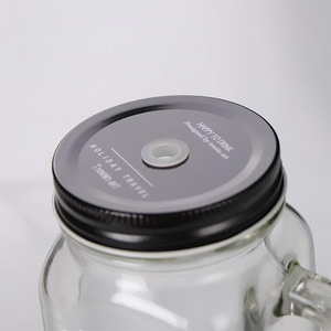 Bán buôn rộng miệng tái sử dụng Mason mịn Glass uống Jar với nắp xử lý ống hút 16 oz nước giải khát sử dụng số lượng lớn uống cup chum Mug - Product Image 4