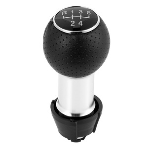Car Gear <b>Shift</b> <b>Knob</b> 12mm Black Leather 5 Speed For Audi A3 S3 Volkswagen Golf Passat - Product Image 2