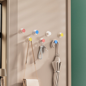 Crochet mural adhésif <span class=keywords><strong>sans</strong></span> perçage pour vêtements et serviettes, à fixer sur la porte et l'étagère - Product Image 3