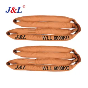 JULIクレーン昇降ベルトエンドレス丸型スリングOEM ODM良い丸型スリングサプライヤー中国卸売印刷顧客ロゴ