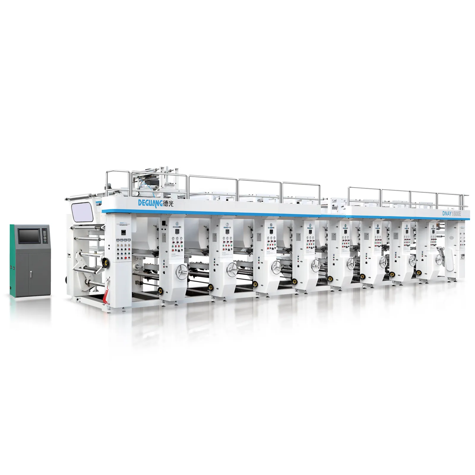 Deguang brand Taiwan automatic register plastic film rotogravure printing machine