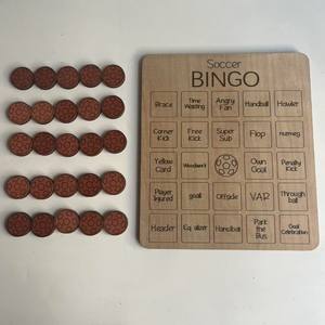 Jeu de société de bingo de football, cartes de jeu de société, football, basketball, baseball, balles en bois pour les soirées, les groupes, les fêtes de famille - Product Image 5