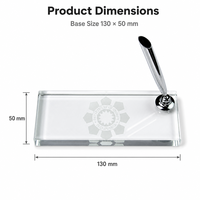 Ensemble de stylos en cristal gravés au laser avec logo personnalisé, support à stylos pour accessoires de bureau, cadeau d'affaires, souvenir
