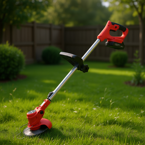 Coupe-bordures électrique sans fil 21V, outil de jardinage alimenté par batterie rechargeable avec lames en plastique et lames en alliage pour pelouse - Product Image 2