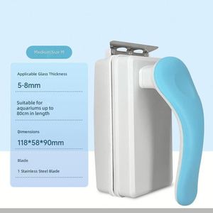 Brosse magnétique de nettoyage pour aquarium, écologique, en plastique, design rectangulaire, sans angle mort, outil de décapage des algues - Product Image 5