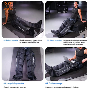 PAKISS Masseur de jambes rechargeable sans fil à compression d'air, contrôle indépendant de chaque jambe, 4 réglages de minuterie - Product Image 3