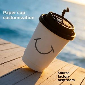 Couvercles personnalisés modernes pour gobelets en carton à double paroi, épaissis, résistants aux hautes températures, imprimés en sérigraphie, pour usage commercial - Product Image 2