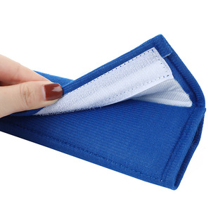 Coussin de protection pour ceinture de sécurité en soie glacée bleu, confortable, pour voiture - Product Image 3