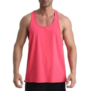 Manufacture Custom Clothes <b>Mens</b> Cotton Stringer <b>Singlet</b> Soft Training White tank Top - Product Image 6