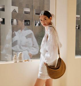 Conjunto de Shorts de Algodón Orgánico de Lujo Premium, Elegante, Casual, de Verano, con Cuello Redondo, Encaje Calado y Bordado, Transpirable, para Mujer, Marca <span class=keywords><strong>Isabel</strong></span> - Product Image 6