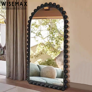 WISEMAX FURNITURE <span class=keywords><strong>Specchio</strong></span> da <span class=keywords><strong>Parete</strong></span> con Cornice in Legno dal Design Ondulato Contemporaneo e Semplice per <span class=keywords><strong>Camera</strong></span> da Letto e Appartamento - Product Image 4