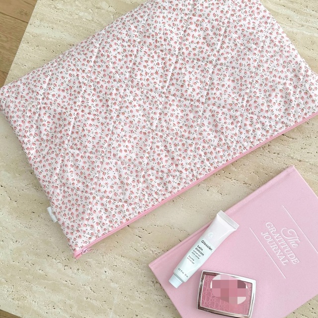 Custom Logo Color 13" Quilted Padded Cotton Floral Laptop Sleeves