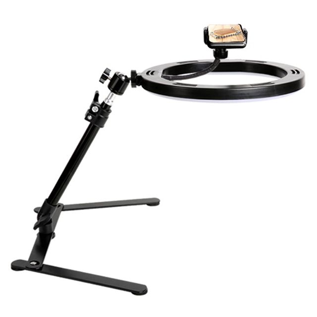 Smart Phone Video Vlog Live Streaming Tripod Holder Selfie Photography Camera Stand Phone LED Ring Fill in Light Desktop Holder