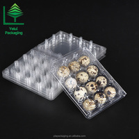 Plateau jetable OEM 12 compartiments en CPET pour œufs de caille et de pigeon, grand format, sûr pour les aliments, empilable