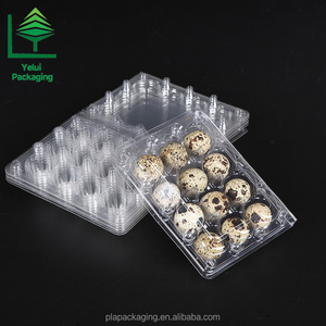 Plateau jetable OEM 12 compartiments en CPET pour œufs de <span class=keywords><strong>caille</strong></span> et de pigeon, grand format, sûr pour les aliments, empilable - Product Image 2