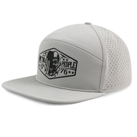Casquette HS15 de haute qualité, logo OEM personnalisé, 6 panneaux, visière plate, imperméable, perforée au laser, pour le golf, la randonnée, le surf, vente en gros