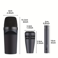 Microphone à condensateur professionnel pour batterie série BMG-E600 - Construction métallique filaire pour utilisation en studio