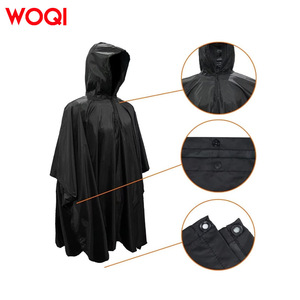 Poncho Impermeable con Capucha Woqi, Negro, Universal para Adultos, para Campamento, Senderismo y Actividades al Aire Libre, Poncho Individual - Product Image 2