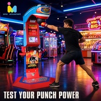 Testeur de force de boxe à monnayeur, jeu d'arcade de frappe avec affichage LED du score et des récompenses, pour parcs d'attractions et centres de divertissement familial