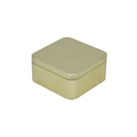 Emballage personnalisé pour bonbons fins, boîte en étain de qualité alimentaire, surface brillante, forme rectangulaire, impression offset, gaufrage, design de logo, lait
