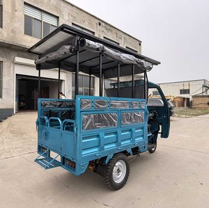 Tricycle Électrique Semi-fermé pour Passagers, Keke Électrique pour <span class=keywords><strong>le</strong></span> Transport de Marchandises et de Personnes avec Panneaux Solaires - Product Image 4