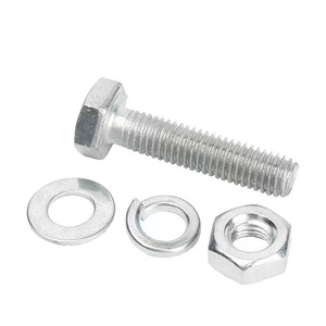 M4 M5 M6 M8 Hex Bolt Nut Washer Set Grade 4.8 Carbon Steel White Zinc Coated Construction Fasteners - Product Image 4