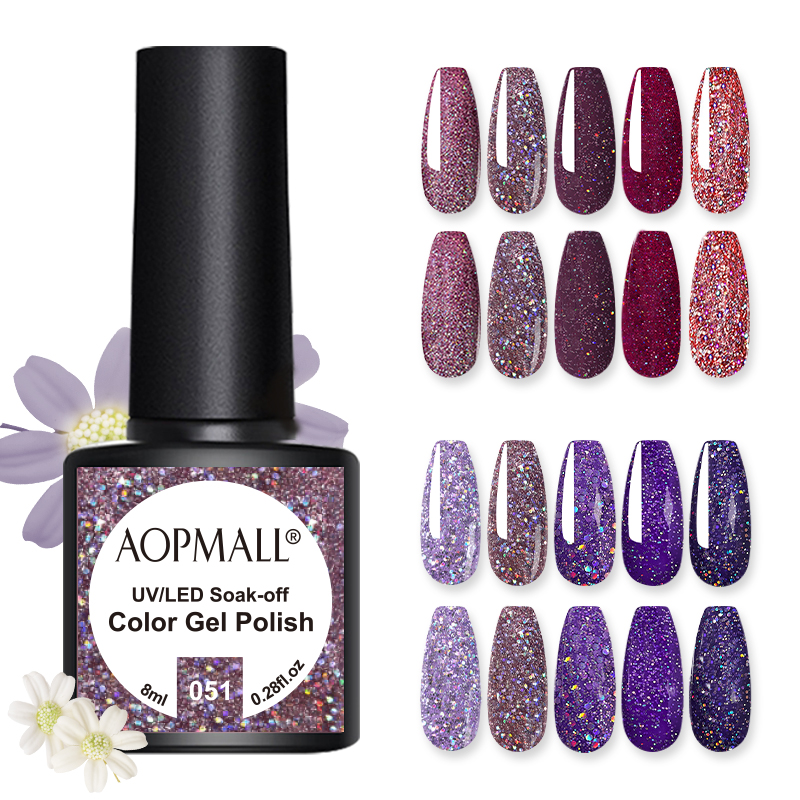 Бесплатный образец, полиуретановый Гель-лак для ногтей AOPMALL, устойчивый к ультрафиолетовому излучению, оптовая продажа с завода