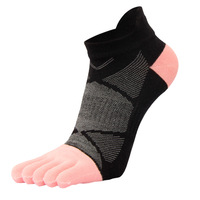 Chaussettes à cinq doigts pour hommes, longueur cheville, respirantes, en maille, chaussettes de sport, séchage rapide, douces pour l'athlétisme