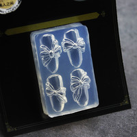 Moule en silicone 3D pour la sculpture d'ongles, pochoirs d'estampage, plaque de cristal, modèle d'art d'ongle, vernis à gel UV, moule de manucure, outils de bricolage