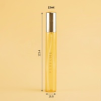 Emballage de parfum personnalisé, flacon en verre de 10 ml, vaporisateur en aluminium doré