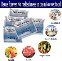 Bloc réfrigérant réutilisable rempli d'eau 350ML 800ML, longue durée, sans fuite, pour aliments, fruits de mer, fruits, glacière, pique-nique, camping