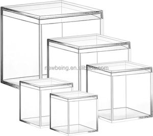 Hộp acrylic với nắp lưu trữ Mini Acrylic Hộp hiển thị vuông hộp Tổ Chức <span class=keywords><strong>container</strong></span> cho kẹo thuốc - Product Image 1
