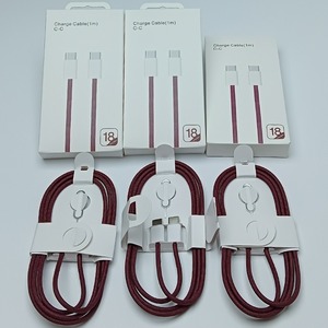 สายชาร์จเร็วแบบถักไนลอน 1M USB‑C ถึง USB‑C PD สำหรับไอโฟน 15‑18,สายชาร์จซิงค์ข้อมูลประเภท‑C - Product Image 5