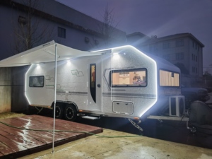 Autocaravana Ligera de Aluminio Moderna de Doble Eje para Todas las Estaciones, Caravana para Acampar al Aire Libre, Remolque de Viaje con Baño - Product Image 6